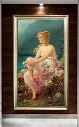 تصویر 5 از گالری عکس نقاشی رنسانسی از زن زیبا در کنار دریاچه