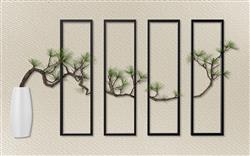 تصویر 1 از گالری عکس چهارخونه های درخت پوستر دیواری سه بعدی