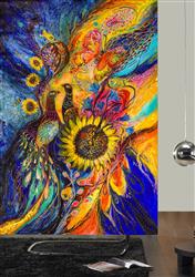 تصویر 4 از گالری عکس طاووس ها و گل های آفتابگردان