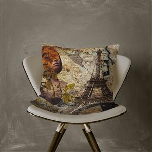 تصویر 6 از گالری عکس دختر فرانسوی طراحی دیجیتال آرت دختر زیبا در کنار برج ایفل نمای وینتیج اثر سامان رئوفی