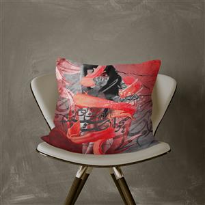 تصویر 6 از گالری عکس دختر زیبا در پس زمینه قرمز و خاکستری دیجیتال آرت اثر سامان رئوفی