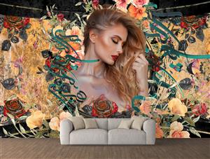 تصویر 2 از گالری عکس نیمرخ دختر زیبا در گلستان هنر دیجیتال