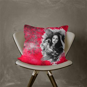 تصویر 6 از گالری عکس فرشته زیبا در پس زمینه قرمز دیجیتال آرت اثر سامان رئوفی
