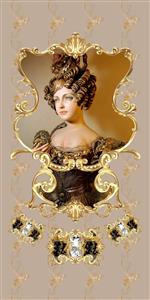 تصویر 1 از گالری عکس پرده لوکس ملکه با الماس های درخشان