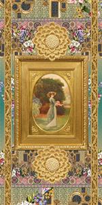 تصویر 1 از گالری عکس نقاشی لاکچری روی پرده گلدار
