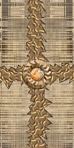 تصویر 1 از گالری عکس پرده بژ با تم طلایی باراک و رانچی