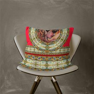 تصویر 8 از گالری عکس پرده صورتی و آبی روشن با نقاشی