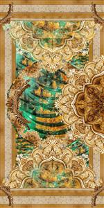 تصویر 1 از گالری عکس پرده خوشنویسی فارسی با رنگ سبز