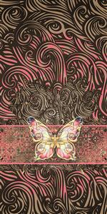 تصویر 1 از گالری عکس پروانه روی پرده صورتی رنگ