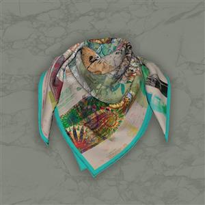 تصویر 5 از گالری عکس روسری با طراحی اروپایی و عناصر رنگارنگ