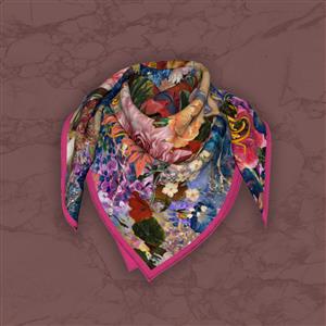تصویر 5 از گالری عکس روسری رنگارنگ با گل های زیاد و فرشته های زیبا