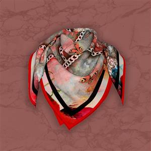 تصویر 5 از گالری عکس روسری سبک قرمز و مشکی با پروانه های زیبا