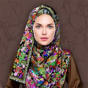 تصویر 4 از گالری عکس طرح روسری با رنگ های فوق العاده