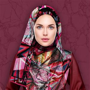 تصویر 4 از گالری عکس طرح روسری قرمز استاندارد زیبا
