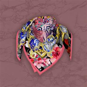 تصویر 5 از گالری عکس طرح روسری رنگارنگ با پروانه و باروک