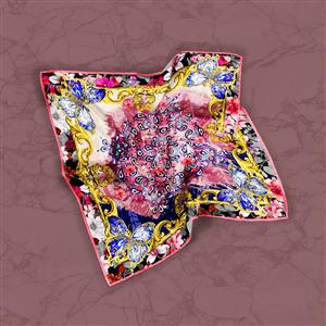 تصویر 2 از گالری عکس طرح روسری رنگارنگ با پروانه و باروک