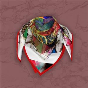 تصویر 5 از گالری عکس روسری سبک باروک رنگین کمانی