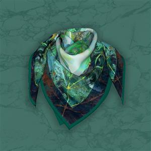 تصویر 5 از گالری عکس طرح روسری با برگ های سبز هاوایی