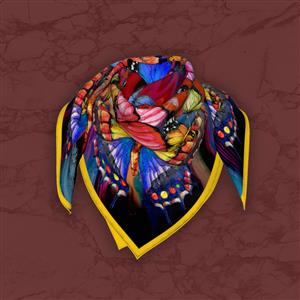 تصویر 5 از گالری عکس روسری رنگارنگ با طرح پروانه های رنگی زیبا