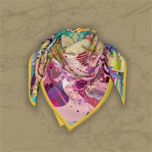 تصویر 5 از گالری عکس روسری گلدار با رنگ های متفاوت زیاد