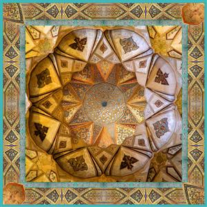 تصویر 1 از گالری عکس طرح روسری کاخ هشت بهشت با عناصر لوکس