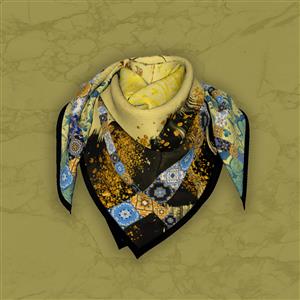 تصویر 5 از گالری عکس طرح روسری سنتی زرد با خوشنویسی ایرانی