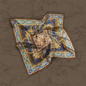 تصویر 2 از گالری عکس روسری با الگوی لوکس باروک طلایی