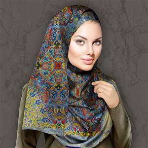 تصویر 3 از گالری عکس روسری طرح رنگ روغن مدرن ایرانی
