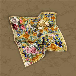 تصویر 2 از گالری عکس روسری با الگوی ایرانی و گل های نقاشی