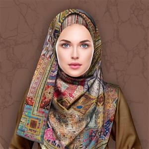 تصویر 4 از گالری عکس روسری رنگارنگ با طرح خاص ایرانی