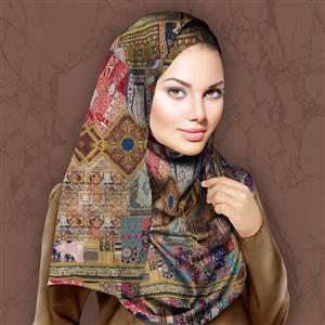 تصویر 3 از گالری عکس روسری رنگارنگ با طرح خاص ایرانی