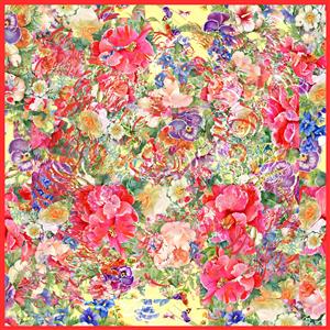 تصویر 1 از گالری عکس روسری با گل های نقاشی زیبا