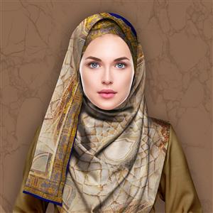 تصویر 4 از گالری عکس روسری با سبک سنتی تاریخی و حاشیه گلدار سلطنتی