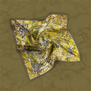 تصویر 2 از گالری عکس روسری طرح پاییزی با خطاطی فارسی و برگ