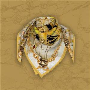 تصویر 5 از گالری عکس روسری با فانوس طلایی و پس زمینه حباب طلایی سلطنتی