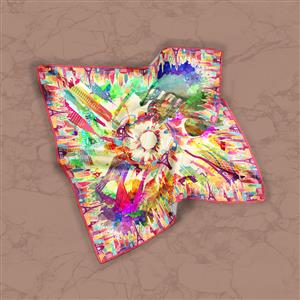 تصویر 2 از گالری عکس طرح روسری با نمادهای اختصاصی رنگارنگ