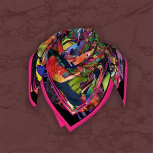 تصویر 5 از گالری عکس روسری با طرح برگ های رنگارنگ هاوایی