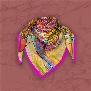 تصویر 5 از گالری عکس روسری ماندالا کلاسیک رنگارنگ زیبا