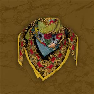 تصویر 5 از گالری عکس روسری کلاژ کلاسیک با باروک و گل