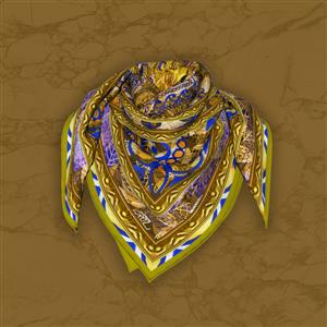 تصویر 5 از گالری عکس روسری باروک زیبا با حاشیه طلایی