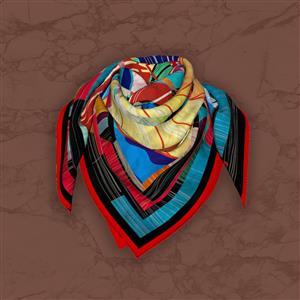 تصویر 5 از گالری عکس طرح شگفت انگیز روسری با رقص رنگ ها