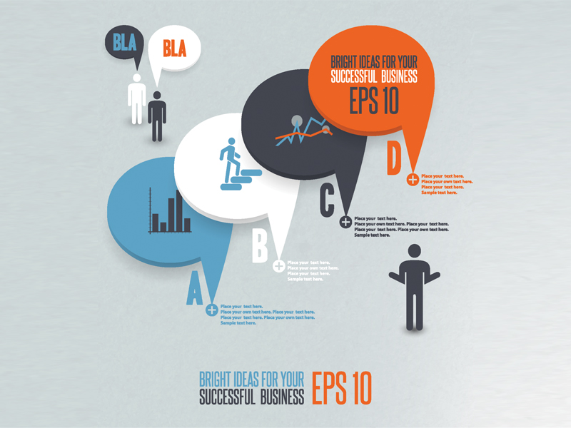 طرح اینفوگرافیک لایه باز وکتور برای کسب و کار