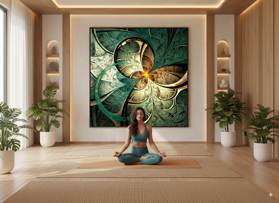 کلکسیون هنر انتزاعی و فراکتال | وال‌آرت و پترن‌های رنگی برای چاپ