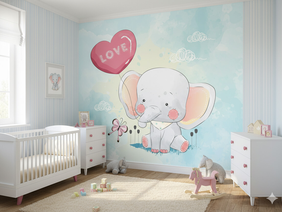 مجموعه وکتور فیل کودکانه مناسب نوزاد و تولد