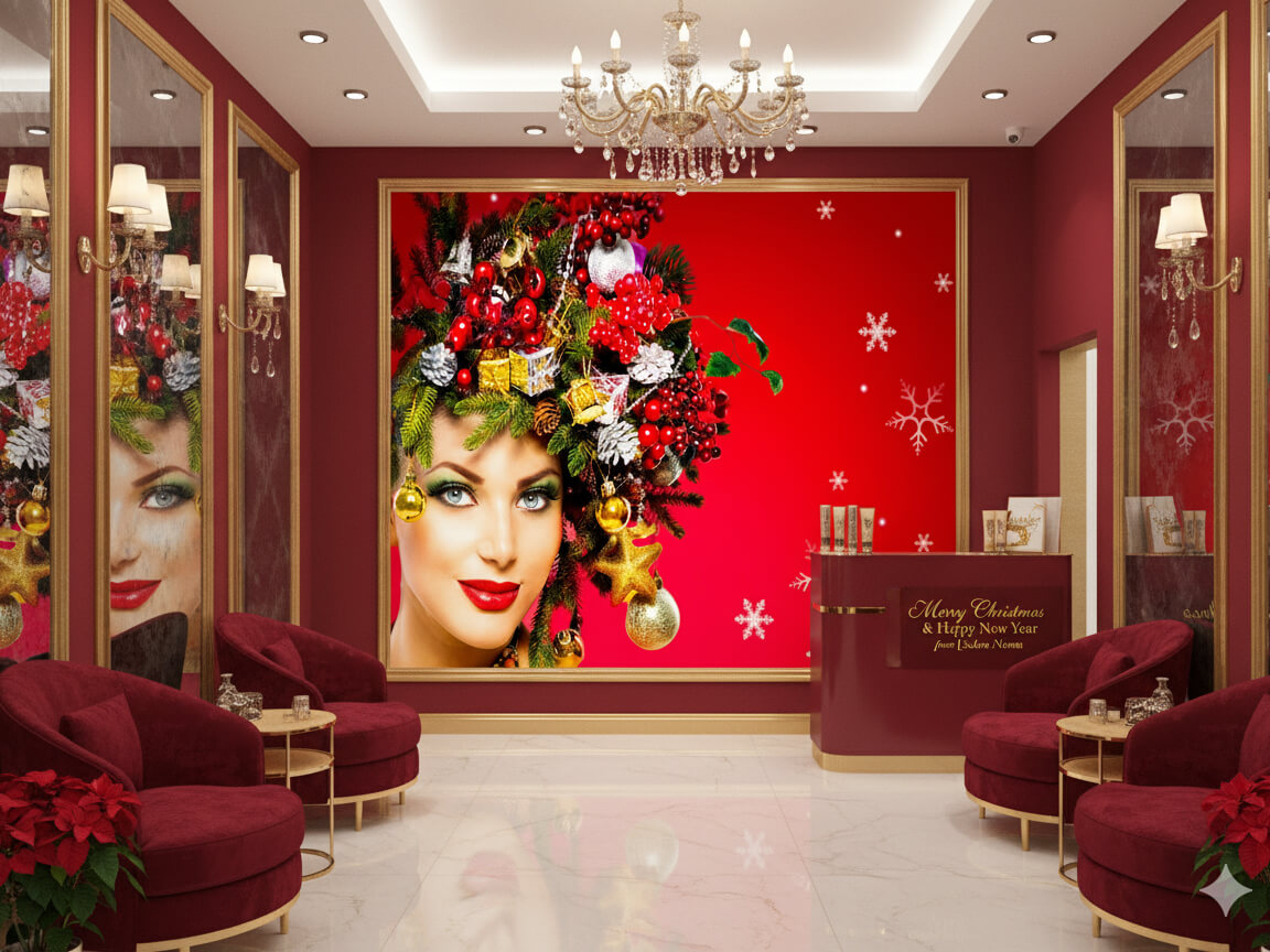 کلکسیون پرتره‌های کریسمسی و میکاپ فشن زمستانی