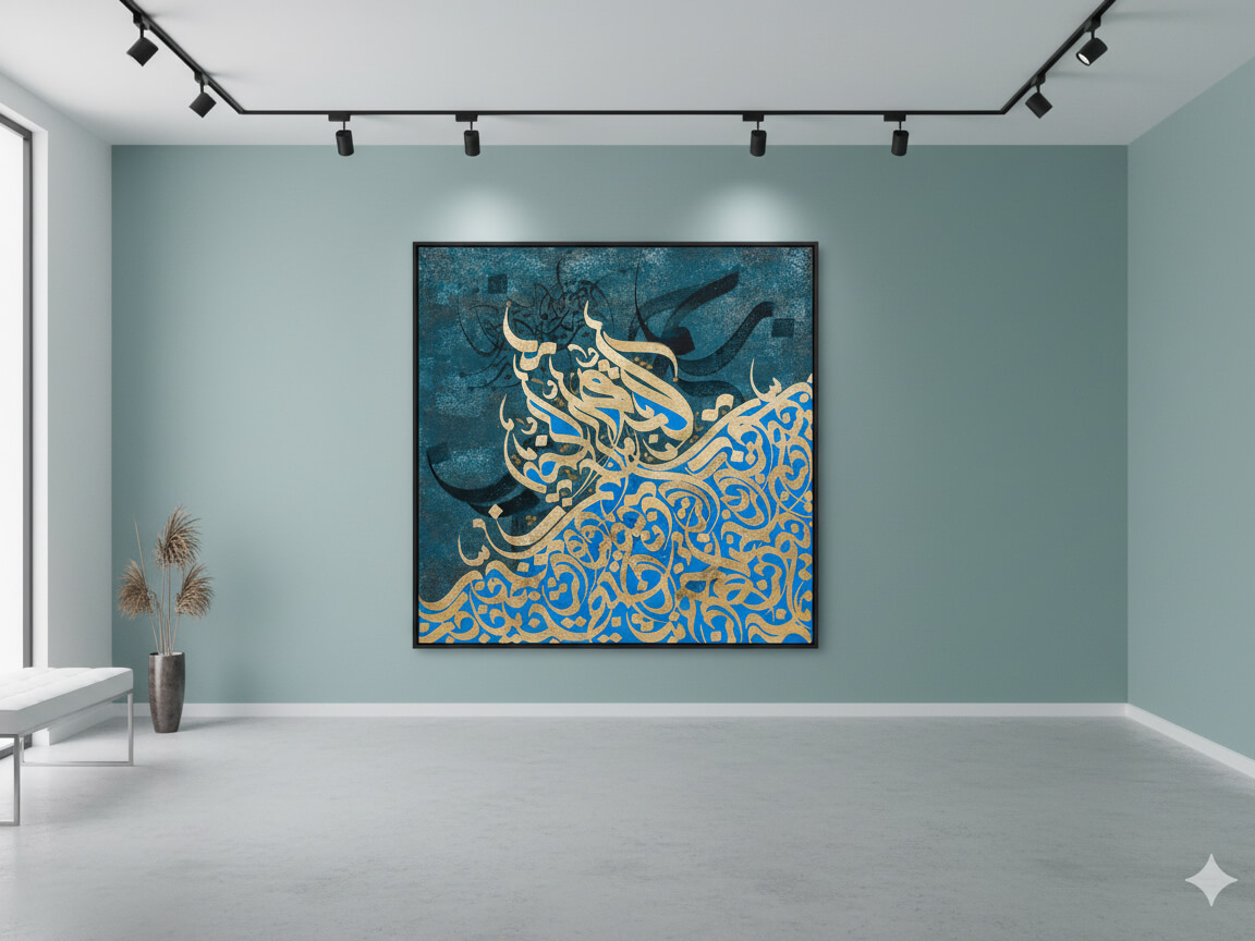 کلکسیون نقاشیخط مدرن و خوشنویسی انتزاعی