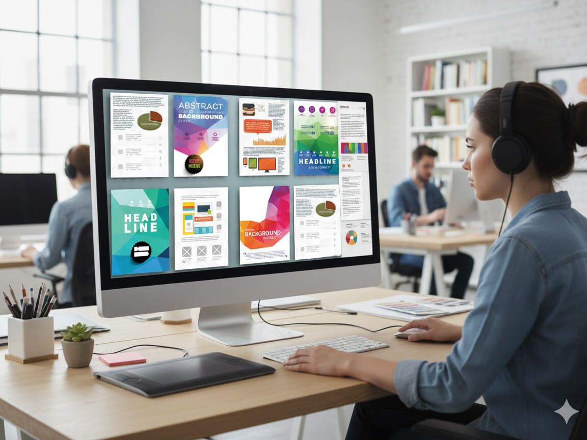 قالب گرافیکی پوستر و بروشور اینفوگرافیک