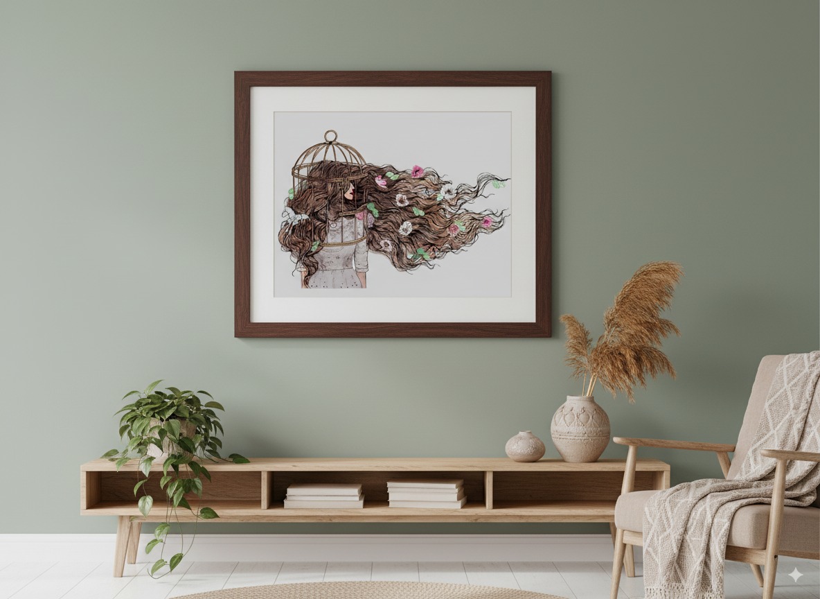 کلکسیون پرتره‌های زنانه وکتور با گل | تصویرسازی فاین‌آرت و فانتزی