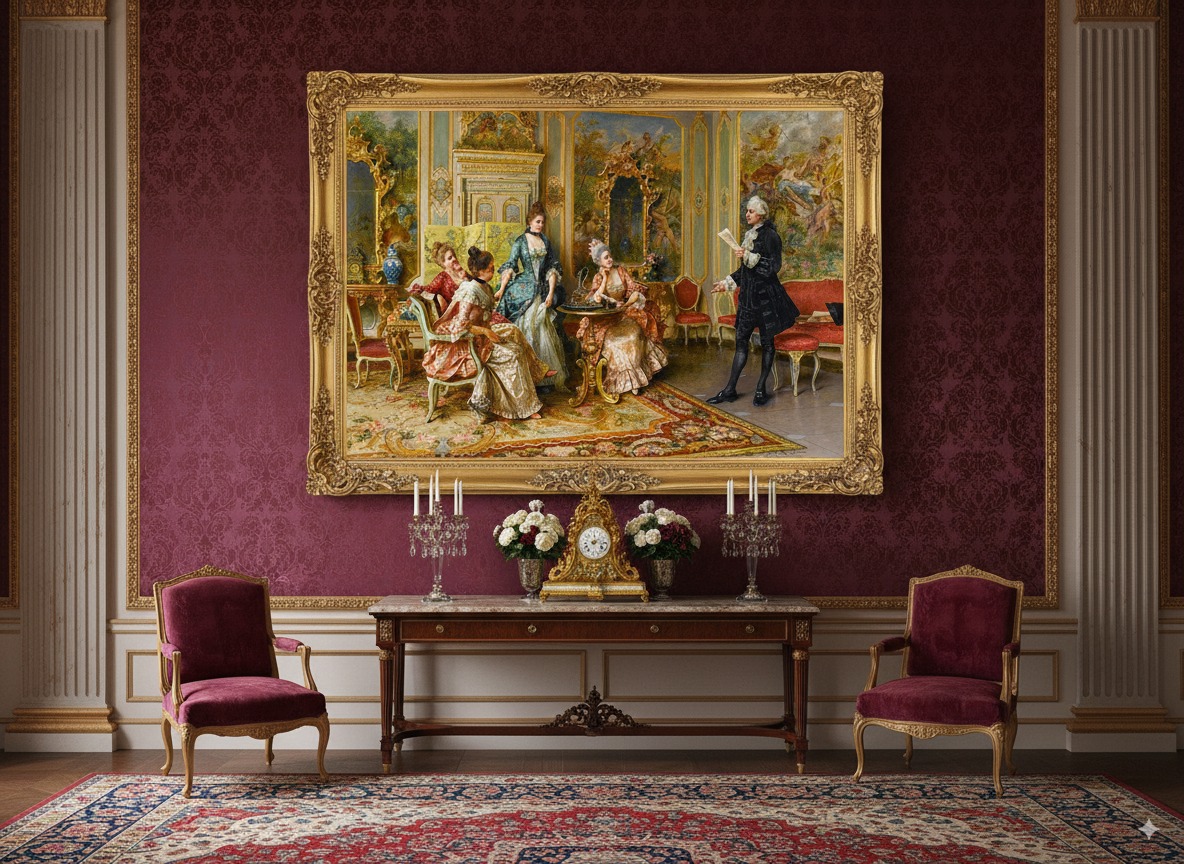 مجموعه نقاشی‌های آرتورو ریچی | تصاویر زندگی اشرافی و مجالس قرن هجدهم