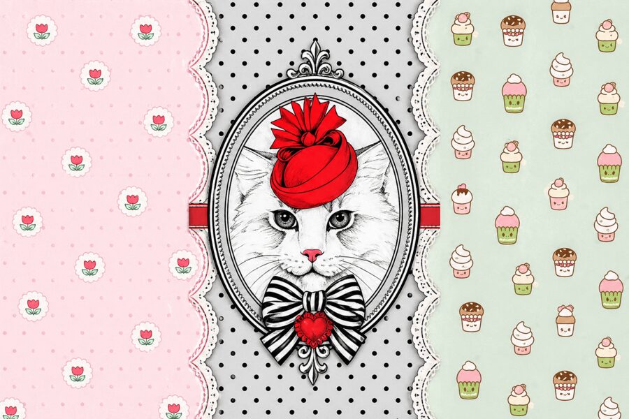 پترن و الگوی بدون درز برای پارچه، پس‌زمینه و بسته‌بندی